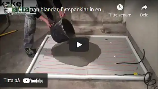 Flytspacklar en golvvärmekabel